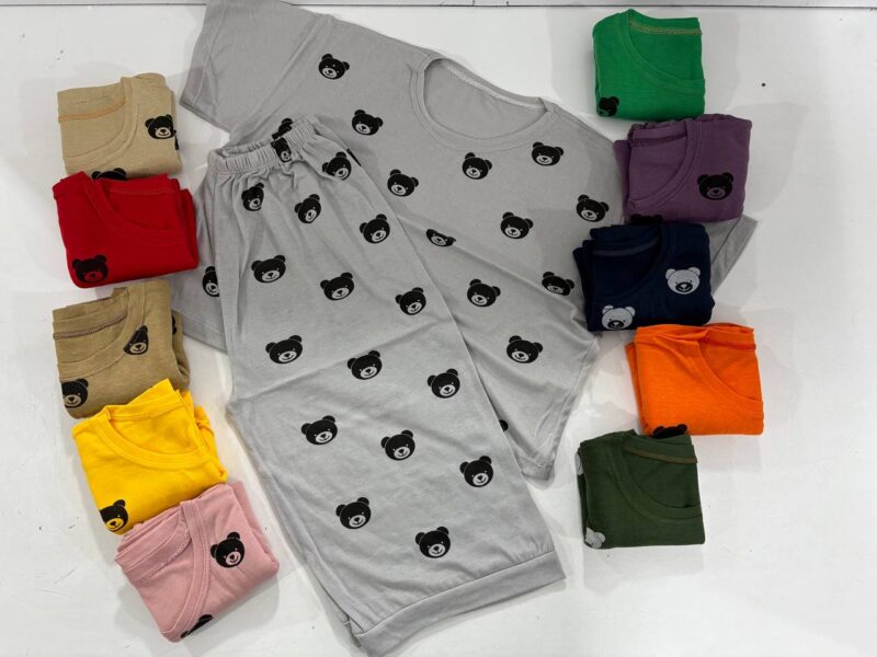 ست کراپ شورتک خرسی (پک 6 عددی)