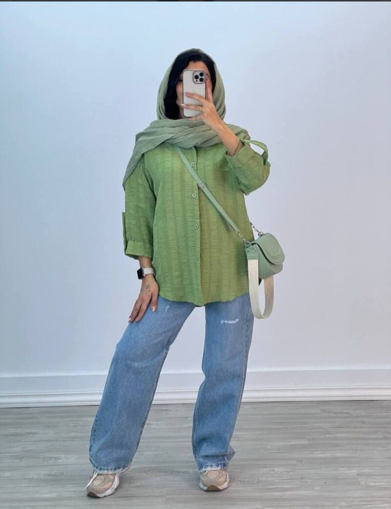 مانتو پشت دکمه مدل پرنیا (پک 3 عددی)