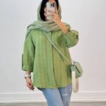 مانتو پشت دکمه مدل پرنیا (پک 3 عددی)