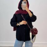 مانتو پشت دکمه مدل پرنیا (پک 3 عددی)