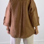 مانتو پشت دکمه مدل پرنیا (پک 3 عددی)