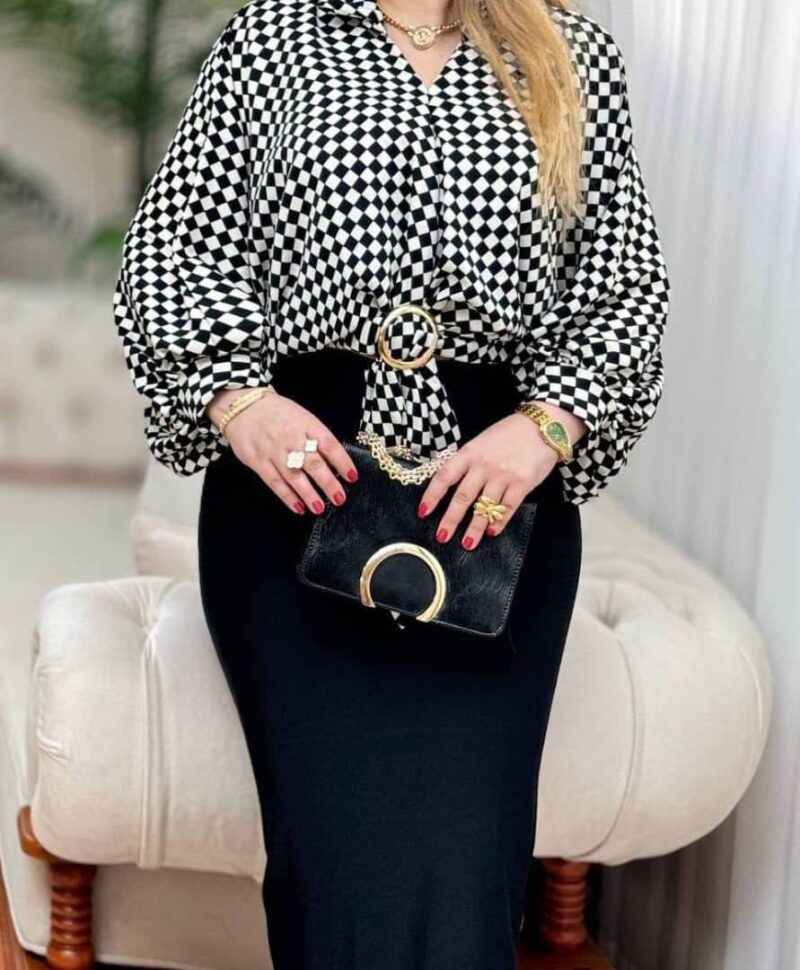 شومیز الیزه سگکدار پلنگی اعلا (پک 5 عددی)