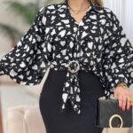 شومیز الیزه سگکدار پلنگی اعلا (پک 5 عددی)