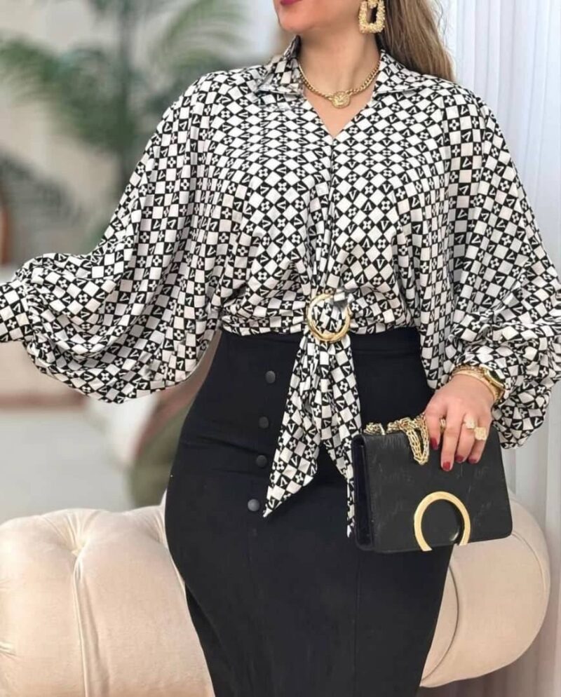 شومیز الیزه سگکدار پلنگی اعلا (پک 5 عددی)