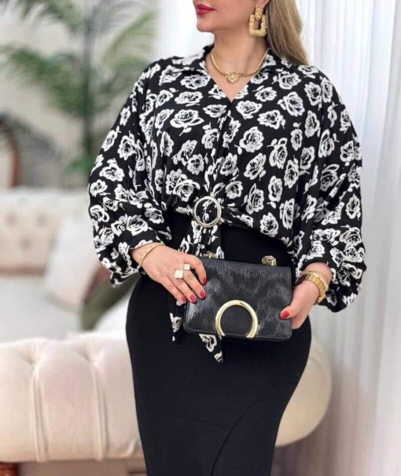 شومیز الیزه سگکدار پلنگی اعلا (پک 5 عددی)