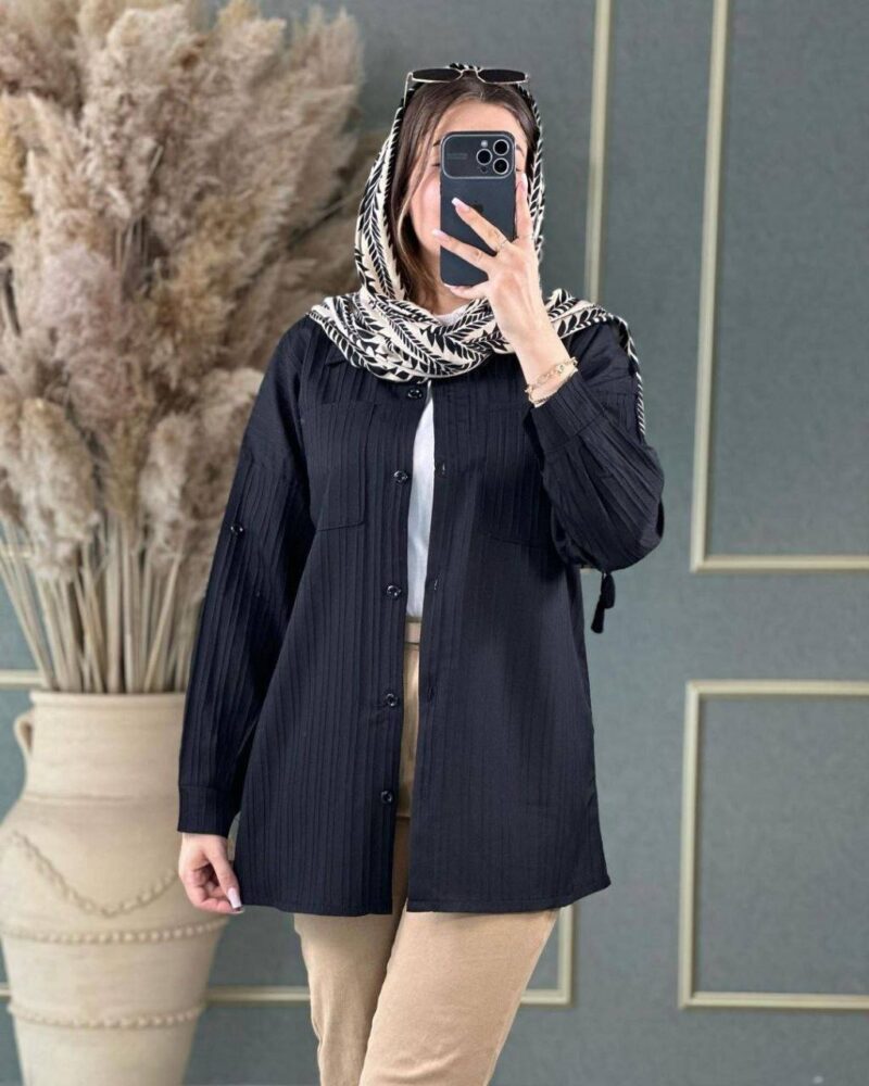 مانتو ۲جیب قواره دار مهلا (پک 5 عددی)