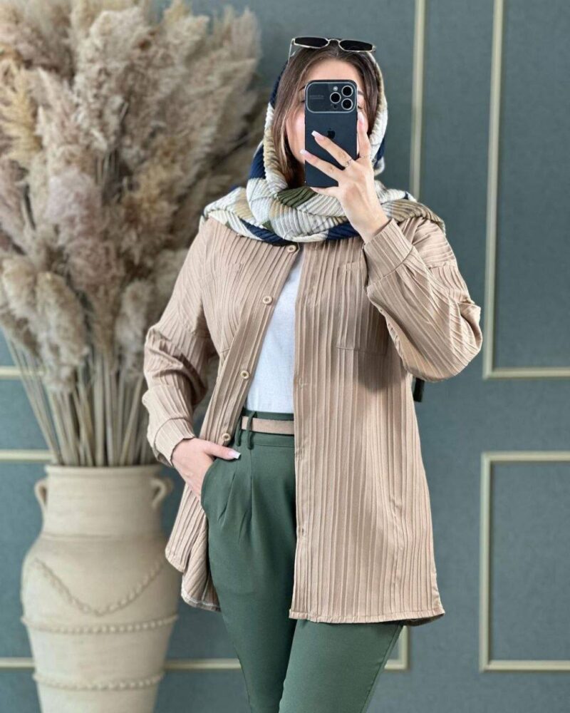 مانتو ۲جیب قواره دار مهلا (پک 5 عددی)