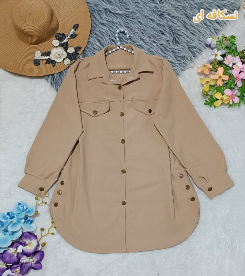 مانتو قواره دار بغل دکمه (پک 5 عددی)