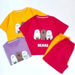 ست کراپ شورتک ۳خرس (پک 6 عددی)