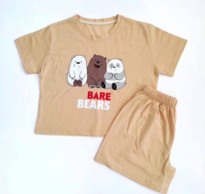 ست کراپ شورتک ۳خرس (پک 6 عددی)