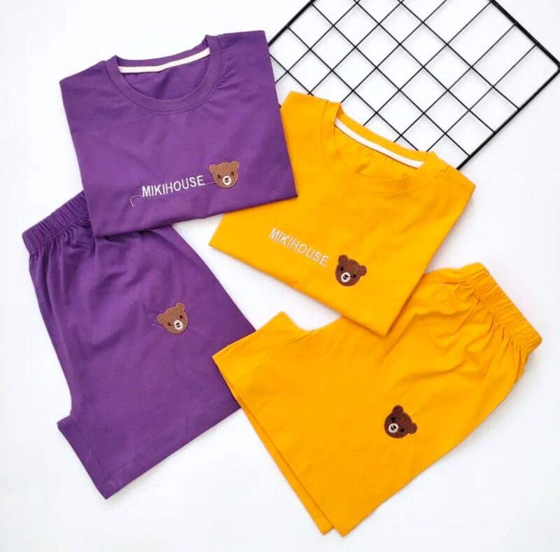 ست کراپ شورتک خرسی (پک 6 عددی)