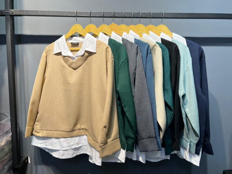 مانتو یقه مردانه السانا (پک 5 عددی)