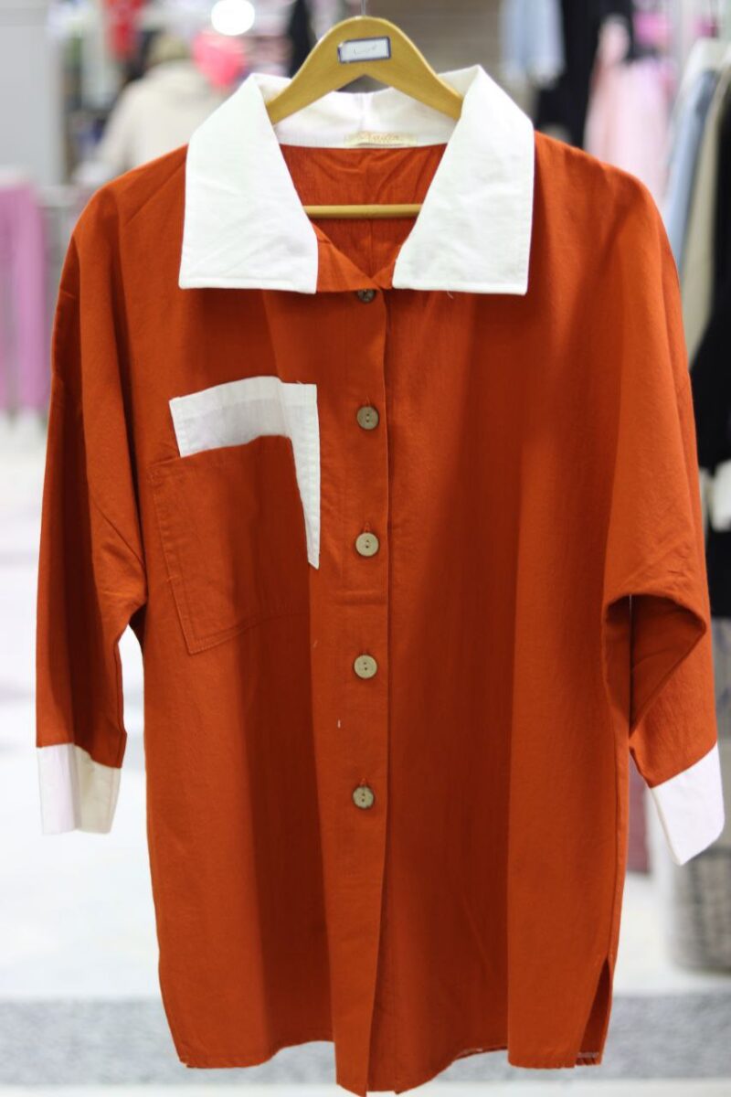 مانتو ۲جیب ۲رنگ‌ نبات (پک 3 عددی)