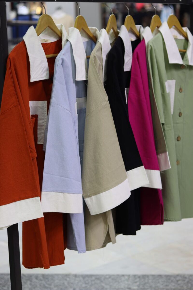 مانتو ۲جیب ۲رنگ‌ نبات (پک 3 عددی)