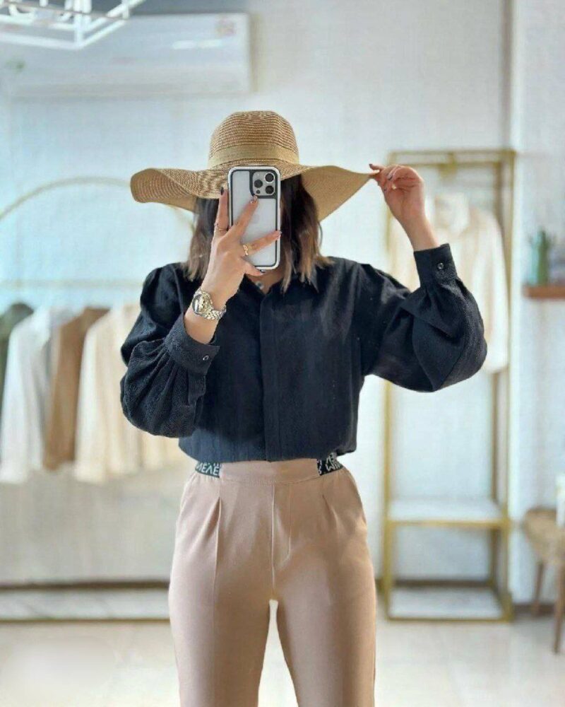 مانتو جلو دکمه آستین مچی (پک 5 عددی)