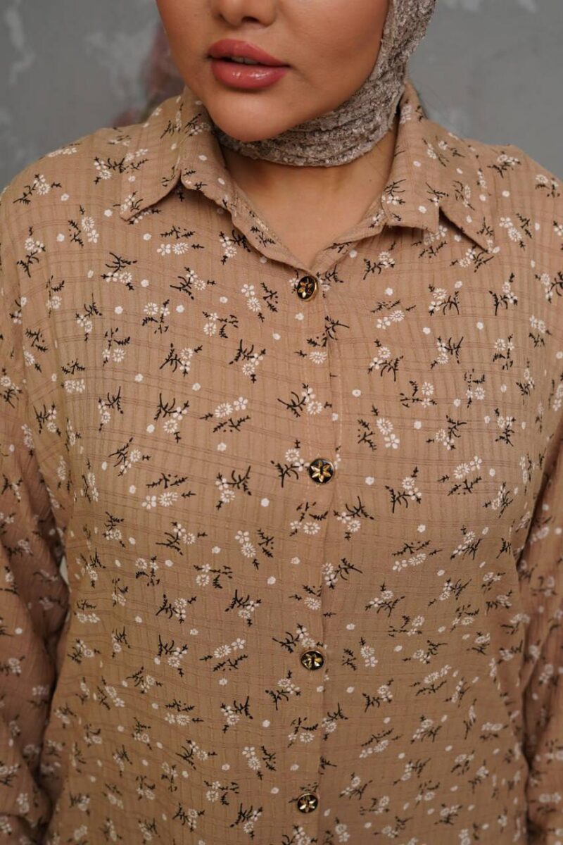 مانتو چاپ گل و شاخه (پک 6 عددی)