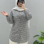 مانتو چاپ گل و شاخه (پک 6 عددی)