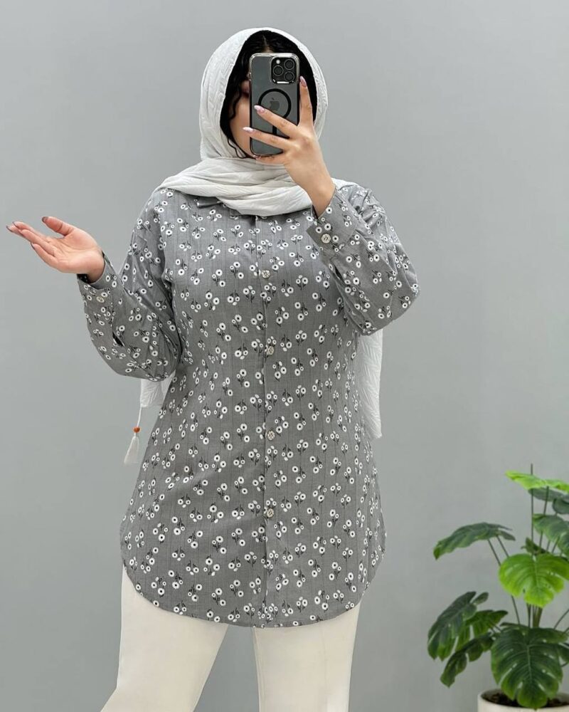 مانتو چاپ گل و شاخه (پک 6 عددی)