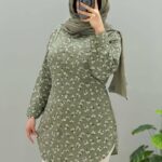 مانتو چاپ گل و شاخه (پک 6 عددی)