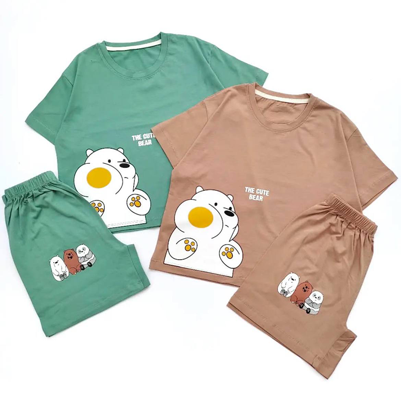 ست کراپ شورتک خرس لپو (پک 6 عددی)