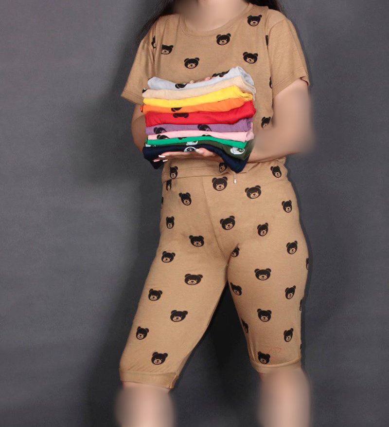 ست کراپ شورتک خرسی (پک 6 عددی)