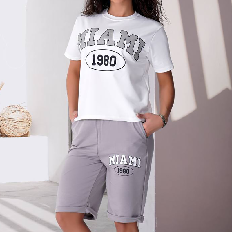 تیشرت شلوارک میامی (پک 3 عددی)