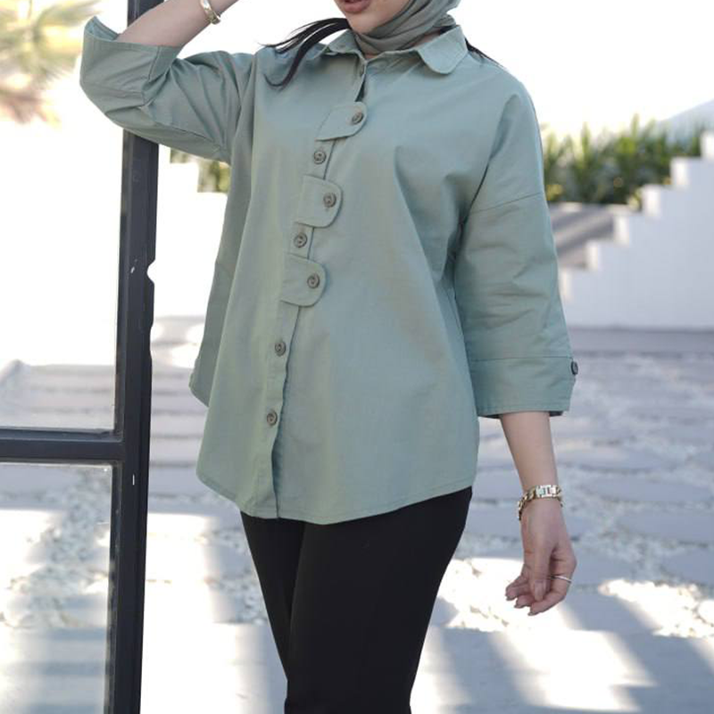 مانتو دکمه پاکتی الهه (پک 5 عددی)