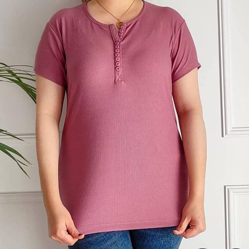 تیشرت  آستین کوتاه یقه ۱۳ دکمه (پک 6 عددی)