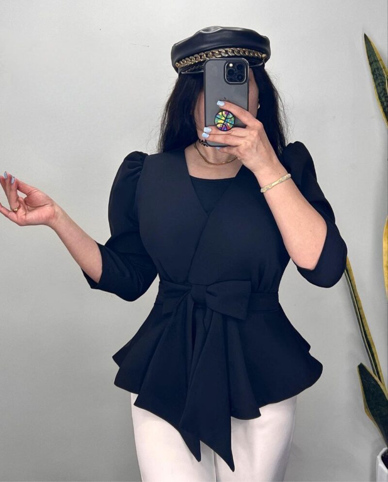 شومیز کتی پاپیونی (پک 4 عددی)