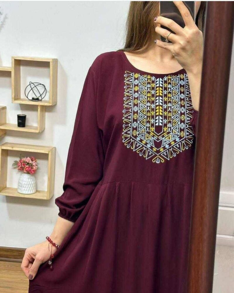 مانتو ساحلی چاپ سنتی آیدا (پک 6 عددی)