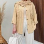 مانتو جلو دکمه ۲جیب (پک 4 عددی)