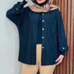 مانتو جلو دکمه ۲جیب (پک 4 عددی)