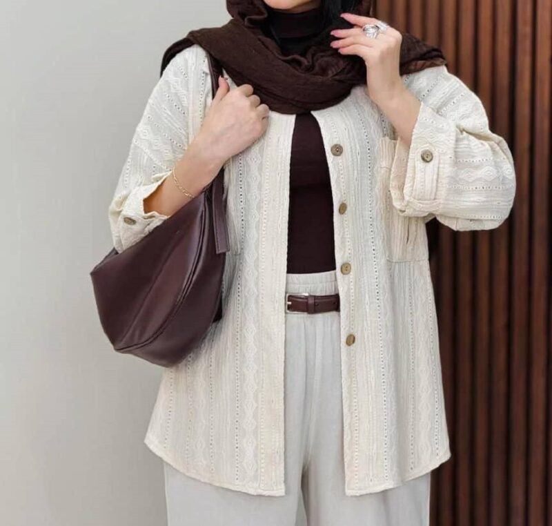 مانتو جلو دکمه ۲جیب (پک 4 عددی)