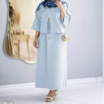 ست کت و دامن جلو دکمه  (پک 6 عددی)