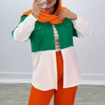 مانتو 2جیب ،پایین‌ سفید (پک 4 عددی)