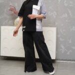 تیشرت فشن باکسی جیبدار (پک 3 عددی)