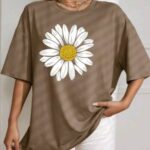 تیشرت لانگ چاپ آفتابگردان (پک 7 عددی)