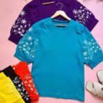 تیشرت آستین گل  (پک 6 عددی)