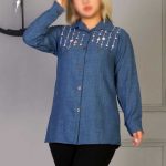 مانتو گلدوزی خطی عمودی (پک 6 عددی)