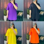 تیشرت لانگ لش ساده بیسیک (پک 6 عددی)