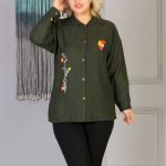 مانتو گلدوزی آفتابگردان (پک 6 عددی)