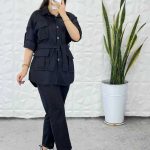 ست مانتو شلوار ۴جیب (پک 2 عددی)