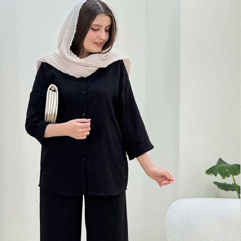 مانتو آیوا جلو دکمه (پک 5 عددی)