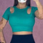 کراپ سرشانه اشکی  (پک 6 عددی)