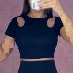 کراپ سرشانه اشکی  (پک 6 عددی)