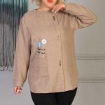 تونیک مانتویی گلدوزی جیبدار (پک 6 عددی)