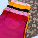 کراپ بیسیک ساده استین حلقه ای (پک 7 عددی)