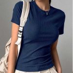 تیشرت بیسیک  یقه گرد  (پک 5 عددی)