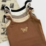 تاپ ۲ بندی گلدوزی پروانه (پک 5 عددی)