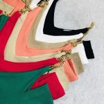 تیشرت سرشانه زنجیری (پک 6 عددی)